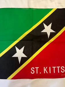 ST KITTS PRINT BANDANA FACE COVERING HEADSCARF 57cms x 57cms 100%COTTON - Picture 1 of 1