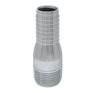 Combination (KC) Nipple Fitting, 1-1/4" Hose Shank x 1-1/4" Male NPT, Zinc Pl... - Picture 1 of 1