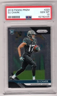 DJ Chark 2018 Panini Prizm #223 RC PSA 10 Gem Mint Rookie Card - Image 1 of 2