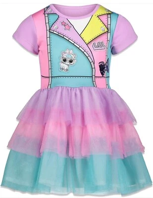 LOL Surprise Exclusive Short Sleeve Graphic Tutu Cosplay Dress, Sizes 4-5 - Image 1 of 4