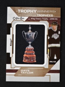 2022-23 O-Pee-Chee OPC Trophy Winners Patch Relic King Clancy #P-4 Dave Taylor