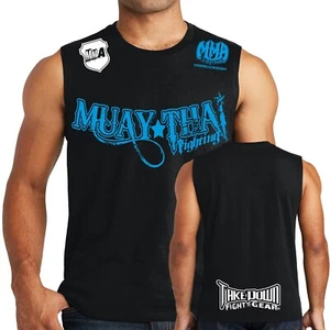 Muay Thai Fighting Take Down Fight Gear MMA ufc Adult Sleeveless Muscle Shirt - Picture 1 of 12