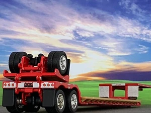 1/64 DCP RED FONTAINE RENEGADE LXT40 STRETCH LOWBOY W/ FLIP AXLE - Picture 1 of 7
