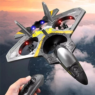 V17 Jet Fighter Stunt RC Airplane Gravity Remote Control Spin Plane Glider Model - Image 1 of 4