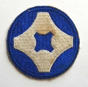 WWII WW2 Vintage US Army 4th Service Command Patch White Back - Picture 1 of 2