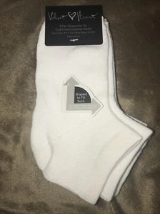 3 Pair Velvet Hearts Women’s White Cushioned Quater Socks Size 5-10.5 - Picture 1 of 5
