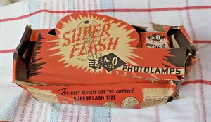NOS Vintage Wabash Super Flash Wire Bulb # 0 Flashbulbs (5 BULBS) In Box - Picture 1 of 5