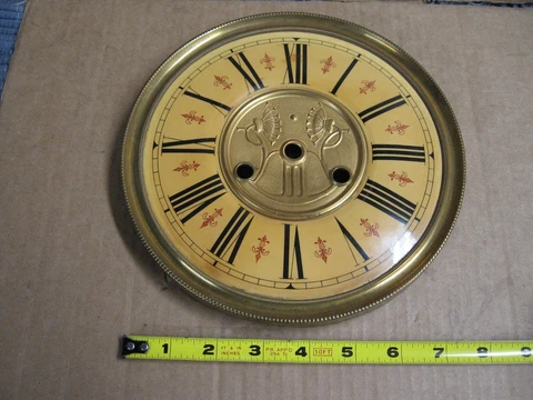 Antique Wall Regulator Clock Dial Original Cover