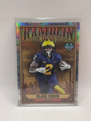 Blake Corum 2023 Bowman Chrome - Ramblin' Man #RM-8 - Michigan Wolverines - Image 1 of 2