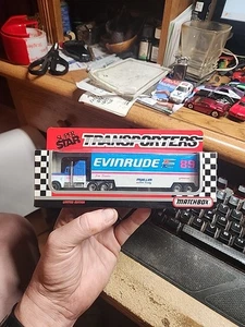 Matchbox White Rose #89 JIM SAUTER EVINRUDE 1992 Super Star Transporter Truck - Picture 1 of 5