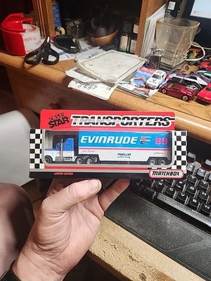 Matchbox White Rose #89 JIM SAUTER EVINRUDE 1992 Super Star Transporter Truck - Image 1 of 4