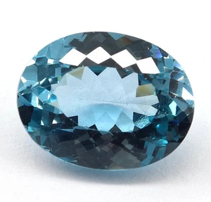 13x10 MM AAA+ Natural Brazilian Aquamarine Oval Cut Loose Gemstone 8.40 Ct - Picture 1 of 6