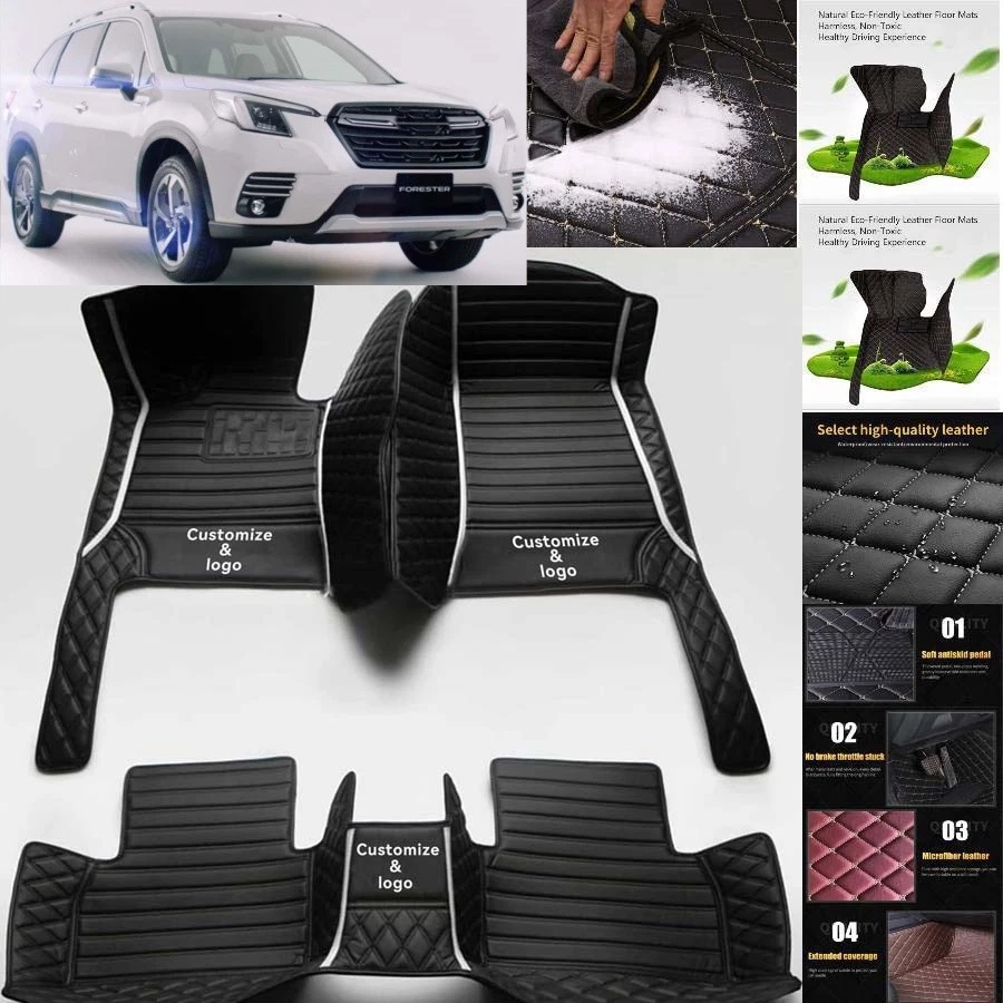 For Subaru Forester Car Floor Mats Custom Waterproof Luxury Carpets Auto Liner Foto 1 de 4