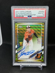 2021 Topps Chrome Autograph Gold Wave Refractor Ryan Mountcastle RC PSA 10 #/50 - Picture 1 of 2