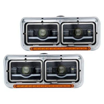 Projector Headlights Lamp For Western Star 4800 LED DRL For Kenworth 85-19 W900 - Image 1 of 4