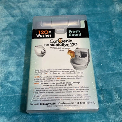 Cat Genie Catgenie 120 SaniSolution Cartridge Scent Free Cat Litter  SEALED Pet - Image 1 of 2