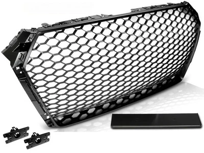 front grill for AUDI A4 B9 2015 2016 2017 2018- saloon avant black RS-STYLE  Foto 1 de 4