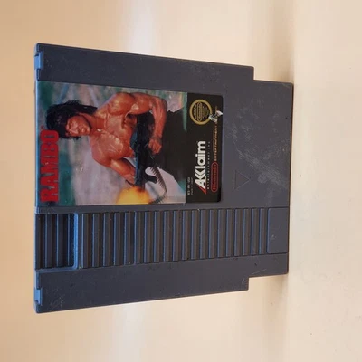 Vintage Rambo NES Nintendo Game Cartridge Japan Akclaim Tested Original 1980s - Image 1 of 4