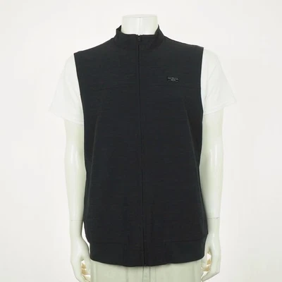 New Travis Mathew Full-Zip Jacket Vest Mens Large Heather Black Golf Pepsi Soda - Image 1 of 4