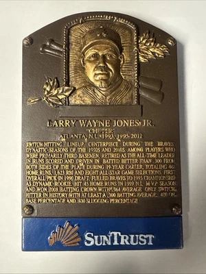 Chipper Jones Replica Hall Of Fame Plaque By Suntrust Bank - Image 1 of 2