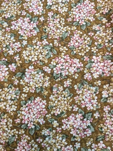 1 Yard Brown Floral Hydrangea Quilting Red Rooster Fabric Elm Creek Quilts 36x42 - Picture 1 of 4