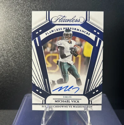 2024 Panini Flawless Michael Vick Flawless  Performances On-Card Autograph #/10❗ - Image 1 of 4