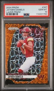 2024 Prizm Jayden Daniels #347 RC Lazer Prizm PSA 10 - Picture 1 of 3