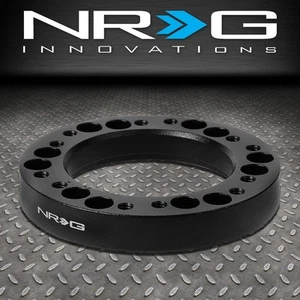 NRG SRK-500BK UNIVERSAL ALUMINUM STEERING WHEEL 0.5" HUB ADAPTER SPACER BLACK - Picture 1 of 6