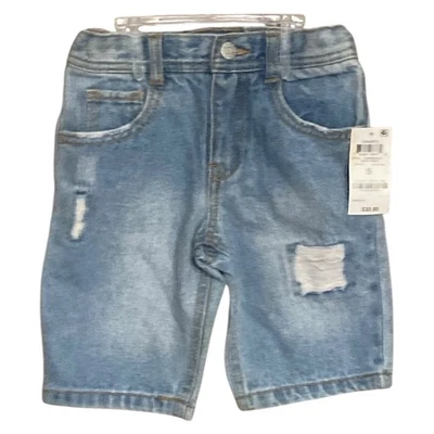 NEW $30 Epic Threads Light Wash Distressed 100% Cotton Denim Shorts - Size 5 - Image 1 of 4