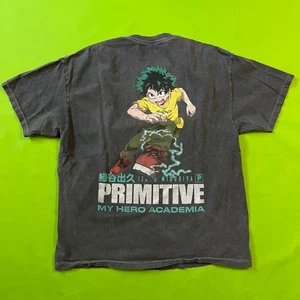 Large Primitive My Hero Academia Izuku Midoriya T-Shirt Anime Manga Graphic Grey - Picture 1 of 4