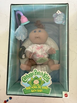 Vintage CABBAGE PATCH KIDS BATH CARE BABY DOLL NIB HASBRO Rare Brett Colleen New - Image 1 of 4