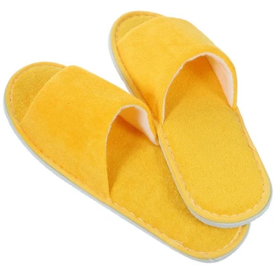  4 Pairs Disposable Hotel Supplies Slippers for Guests Single Use - Image 1 of 4