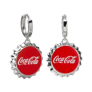 Coca-Cola Red Bottle Cap Earrings - Picture 1 of 3
