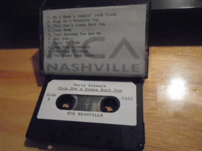 RARE PROMO Marty Stuart CASSETTE TAPE This One's Gonna Hurt You JOHNNY CASH 1992 - Image 1 of 2