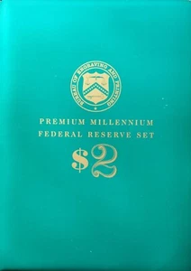 RARE 1995 $2 Star BEP Premium Millennium Federal Reserve Set #20001008* - Picture 1 of 8