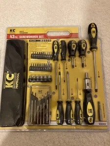 KC Professional 43 piece screwdriver set + 8” Adjustable Wrench - Picture 1 of 5