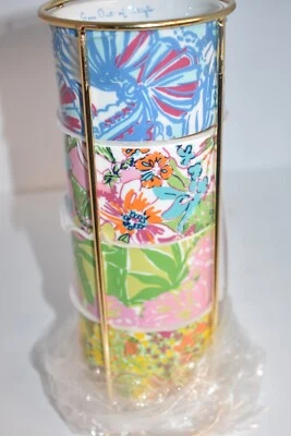 Juego de tazas de café apilables Lilly Pulitzer Target caddy espresso porcelana Foto 1 de 4