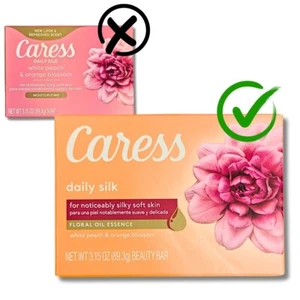 Jabón barra de piel suave y sedosa esencia de aceite floral Caress diario, 3,15 oz, 5 paquetes - Imagen 1 de 4