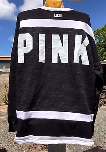 XS NUEVO CON ETIQUETAS VICTORIA SECRET VS PINK jaspeado blanco y negro con cordones equipo universitario NUEVO - Imagen 1 de 3