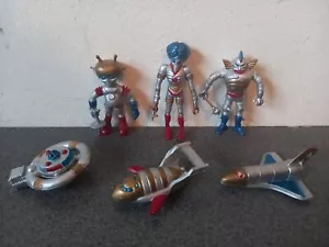 VINTAGE 6 FIGURINES BOOTLEG OUTER SPACE MEN COLORFORMS STAR ATTACK MAN FROM MARS - Bild 1 von 6
