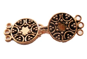 5 SET 52X18MM MULTI STRAND TOGGLE CLASP 3 STRAND ANTIQUE COPPER 507 ISC-297 - Picture 1 of 3