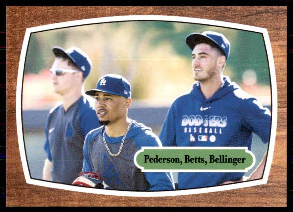 2020 Topps Throwback Thursday #TBT Pederson/Betts/Bellinger Los Angeles Dodgers - Image 1 of 2