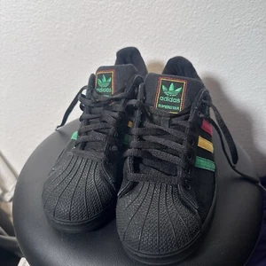 Adidas Cáñamo Rasta Negro Zapatos Talla 13 EE. UU. Rojo Dorado Verde Arte No. 115683 - Imagen 1 de 8