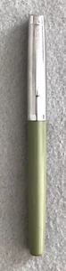 ESTERBROOK Aerometric Squeeze Fill Fountain Pen OLIVE GREEN-CHROME 2668 Nib VTG - Picture 1 of 23