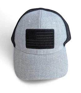 Cappello camionista Highland Tactical grigio chiaro maglia berretto snap back bandiera patriottica OSFA - Foto 1 di 12