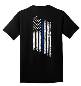 Camisa de manga corta delgada línea azul bandera estadounidense policía policía policía policía - Imagen 1 de 4