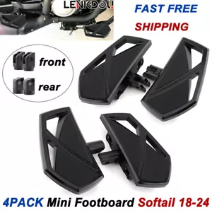 Front Rear Mini Floor Foot Board 4PCS For Harley Softail Breakout FXBB Low Rider - Foto 1 di 11