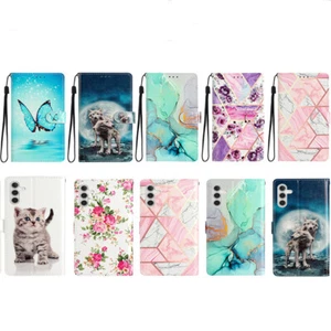 Für Samsung A33 A55 A16 A06 A05 A05S Stoßfest Lackierung Wallet Case HandyHülle - Picture 1 of 22