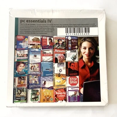 PC Essentials IV Software Package Box 11 Discs PC CD-Rom 14 Programs - Image 1 of 4