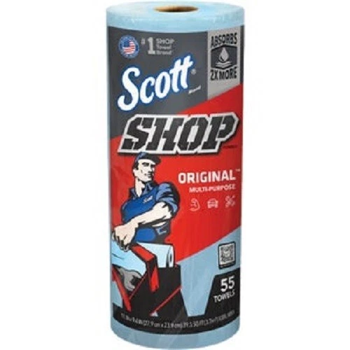 Scott 75130 Original Blue Strong Absorbent Shop Towels - Rolls